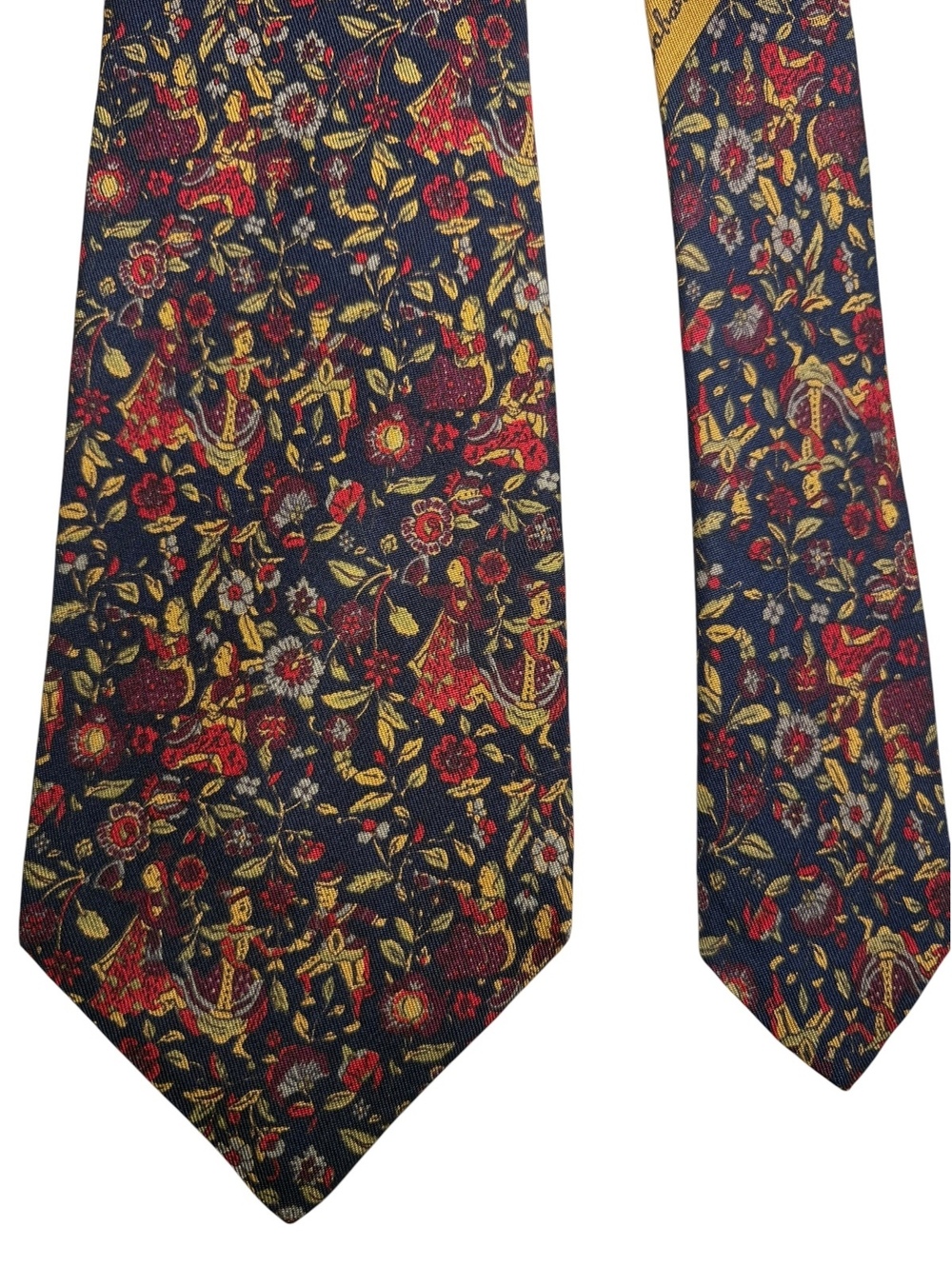 Salvatore Ferragamo Silk Floral Dancers Made in Italy Men's Designer Tie